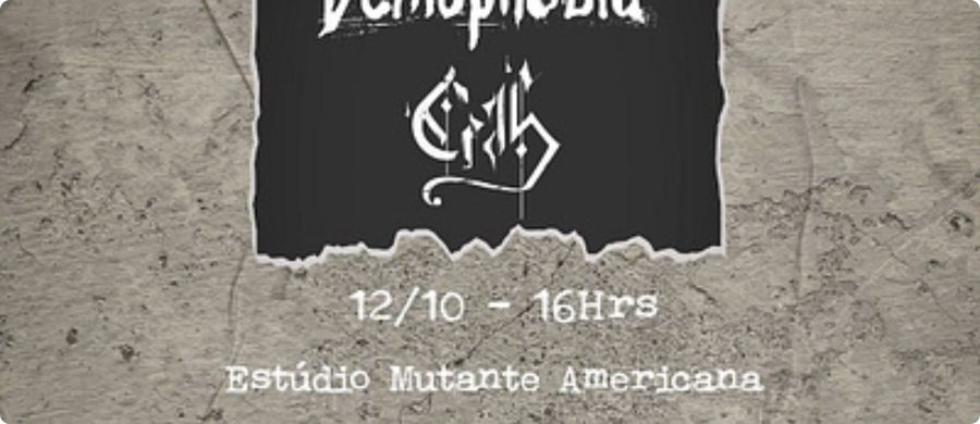 Cartaz de show no Estúdio Mutante, em Americana