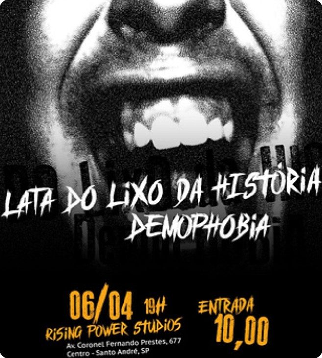 Cartaz Lata do Lixo da História, no Rising Power Studios