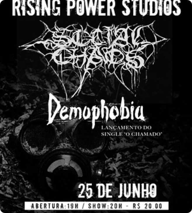 Cartaz do lançamento do single O Chamado no Rising Power Studios